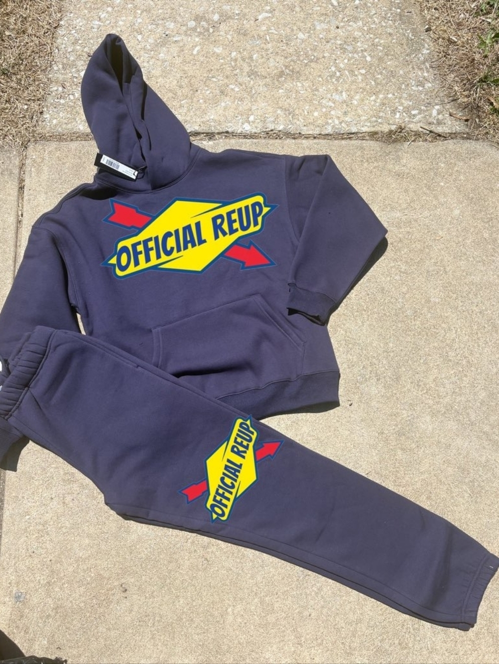 Navy Graphic Hoodie & Sweatpants Set -